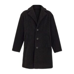 HERNO Men's Wool Blend Teddy Coat Men BLACK Outerwear